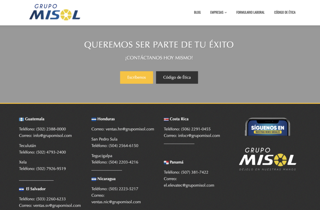 Grupo Misol Web 2023